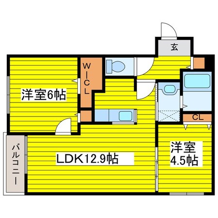 東区役所前駅 徒歩9分 2階の物件間取画像